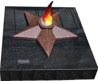 Звезда из красного гранита имитация пламени в Саратове (518453)