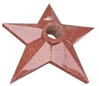 Звезда из красного гранита (517571) поставка комплект горелка ГВД 379 10 89 00 ПС вечный огонь ø 900 мм. монолит - составная  в Саратове